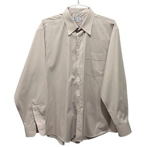 Yves Saint Laurent YSL Men's Pink Dress Shirt Classic Fit Button Down Size 17